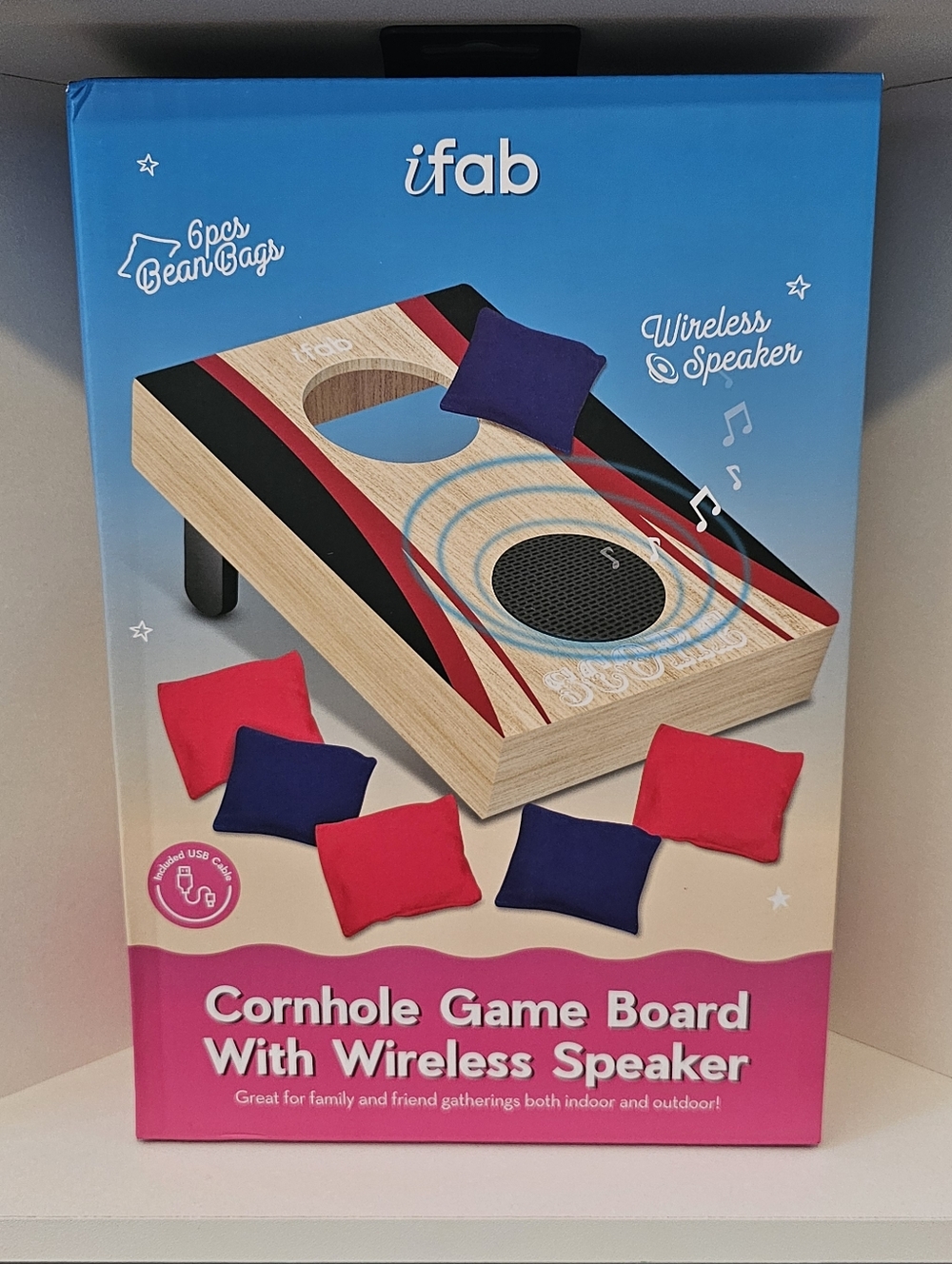 NWT- Desktop Cornhole Game Board w/ Built-In Speaker